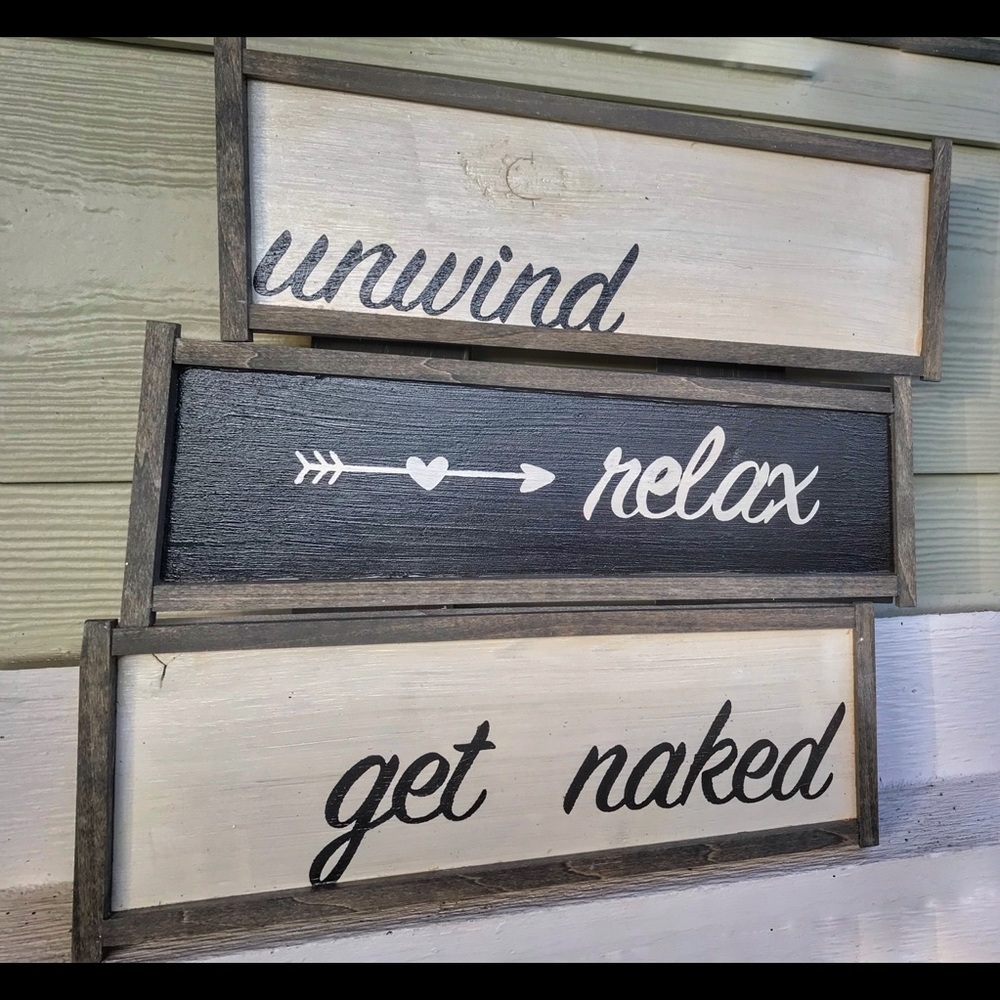 Handmade wood signs